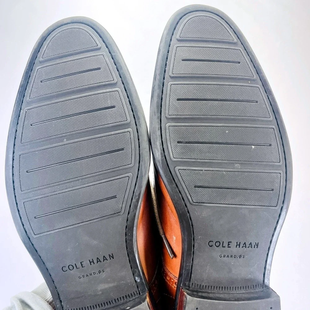 Cole Haan Grand OS Watson Dress Shoe Mens 12 Brown Leather Oxford Derby Business